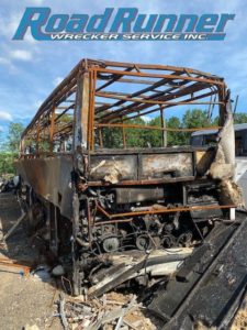 Bus Towing Company Burnt To A Crisp 1
